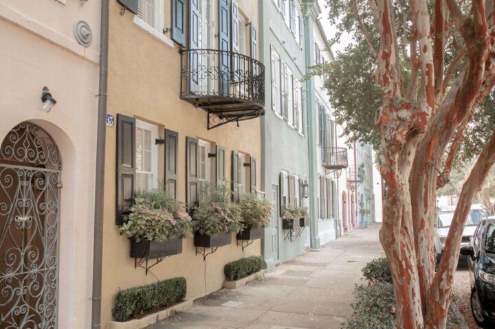 Rainbow Row in Charleston, SC