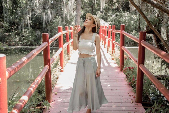 Red Footbridge at Magnolia Plantation
