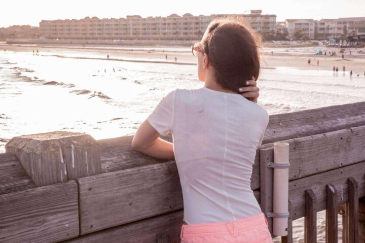 Watching the Sunset Over Folly Beach
