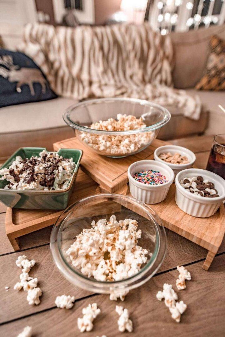 flavored popcorn for movie night