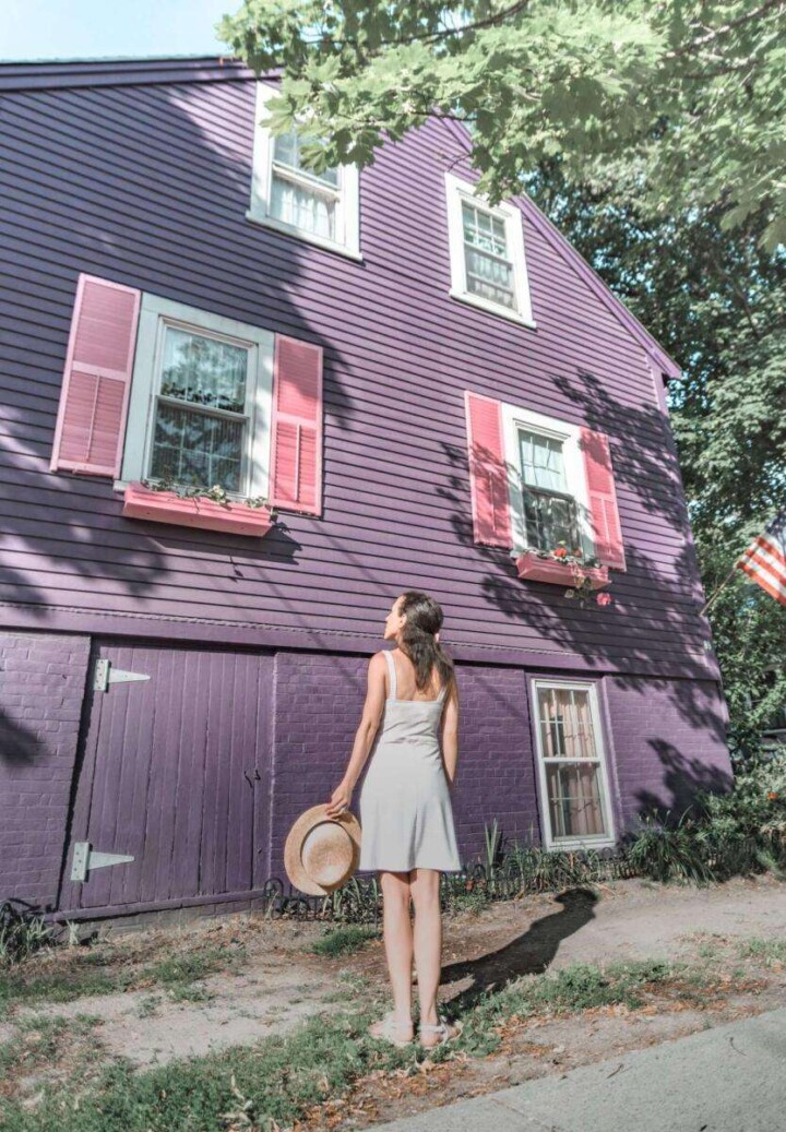 Purple house in Ipswich, Massachusetts