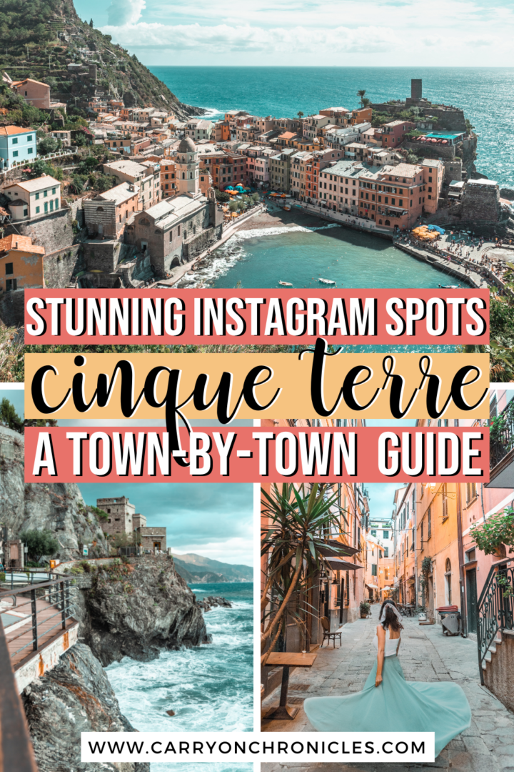 If you&rsquo;re wondering where to find the best Cinque Terre Instagram spots, then you&rsquo;re in the right place! This guide of Cinque Terre photo ideas details the most Instagrammable locations in each of Italy&rsquo;s five villages, from the northernmost town of Monterosso to the southernmost village of Riomaggiore. You&rsquo;ll uncover the most photogenic spots, whether you&rsquo;re taking a scenic Cinque Terre hike or strolling through the colorful Cinque Terre streets. #cinqueterrebestviews #cinqueterrethingstosee