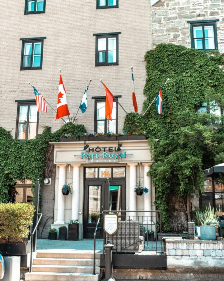 Are you trying to decide where to stay in Quebec City? This guide to the best Quebec City boutique hotels has you covered. Whether you&rsquo;re looking for a historic stay along the old port in the lower town or you&rsquo;re dreaming of a spectacular view of the St. Lawrence River in Quebec City&rsquo;s upper town, you&rsquo;ll find it all here. Come discover your home-away-from-home with these beautiful, centrally-located Quebec City hotels! #besthotelsinquebeccity #oldquebeccityhotels