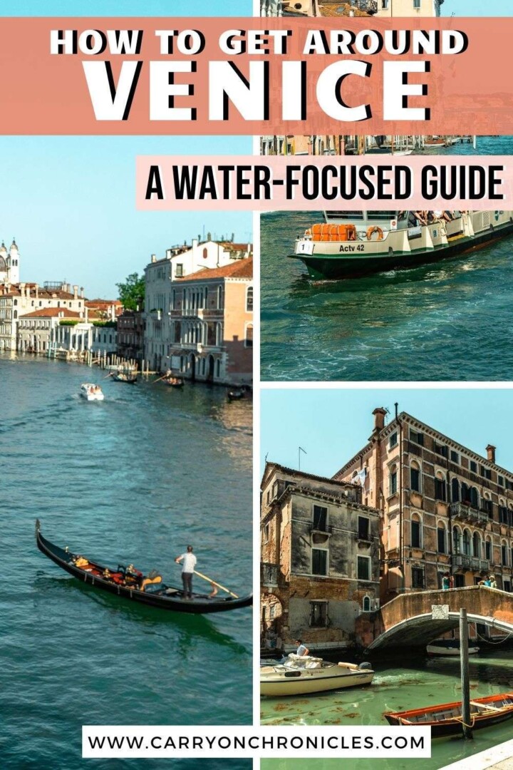 Wondering how to get around Venice? From vaporetti, to private water taxis, to walking tips, here’s how to navigate Venice like a pro! #veniceboatride #venicegondolaride #vaporettovenice