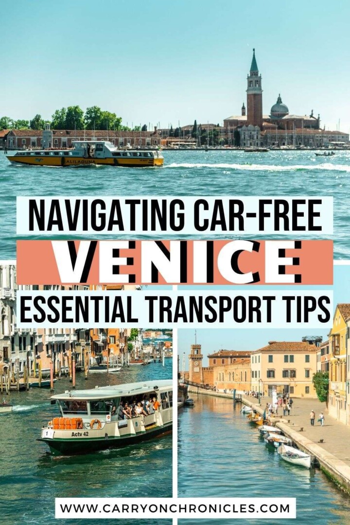 Wondering how to get around Venice? From vaporetti, to private water taxis, to walking tips, here’s how to navigate Venice like a pro! #veniceboatride #venicegondolaride #vaporettovenice